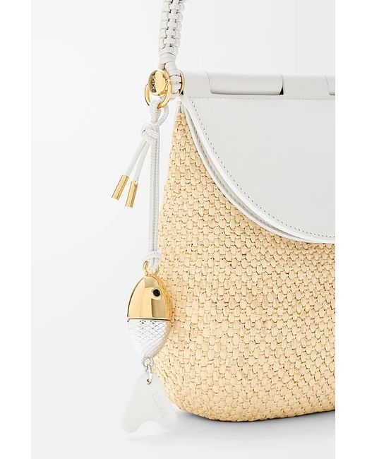 Loewe White Medium Pescador Shoulder Bag