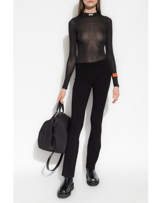 Heron Preston Black Fitted Ribbed Pants