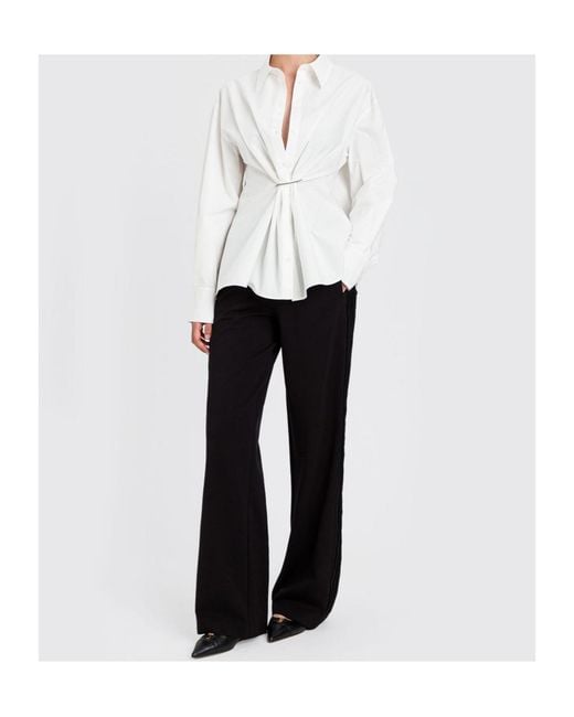 Twinset Black Crêpe De Chine Trousers