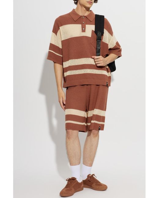 Palm Angels Brown Drawstring Shorts for men