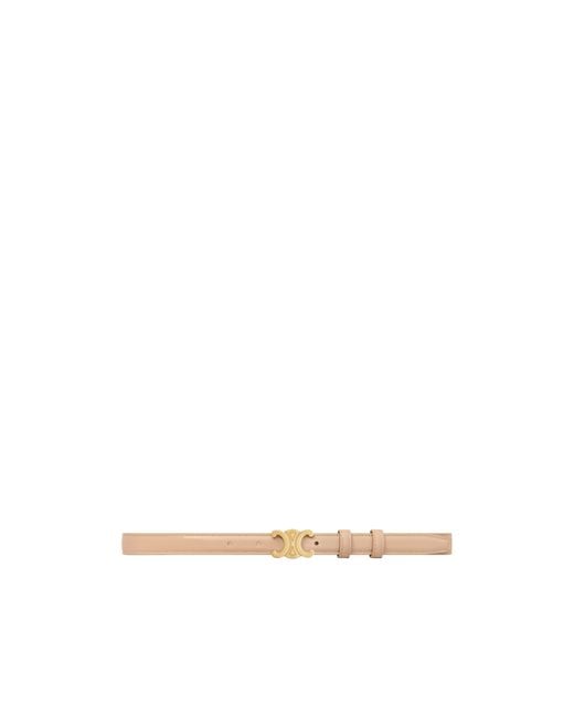 Céline White Small Triomphe Belt