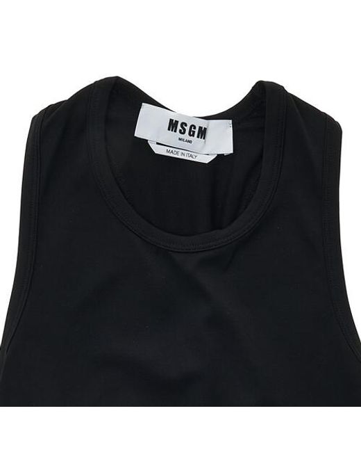 MSGM Black Sleeveless Sweater