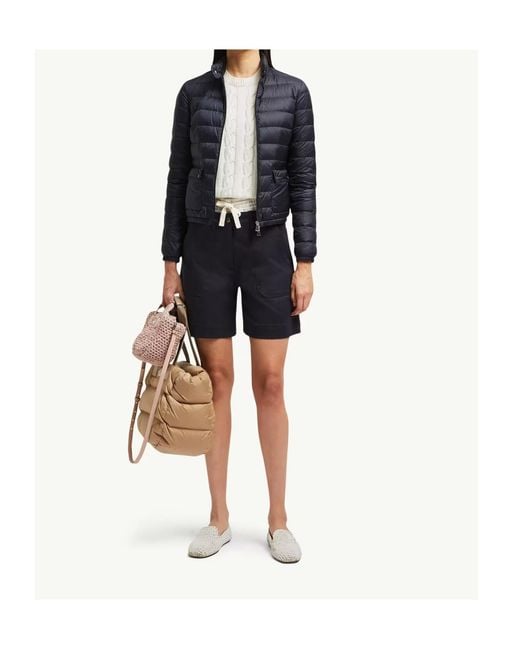 Moncler Blue Lans Short Down Jacket