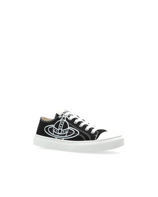 Vivienne Westwood White Orb Printed Low-Top Sneakers