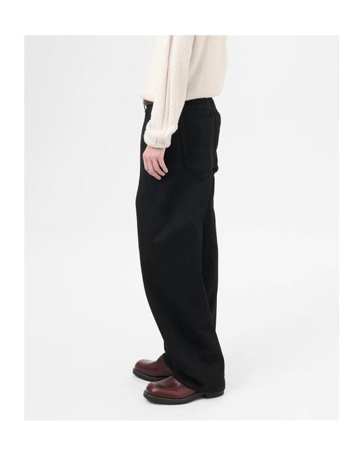 Our Legacy Black Third Cut Straight-Leg Jeans for men