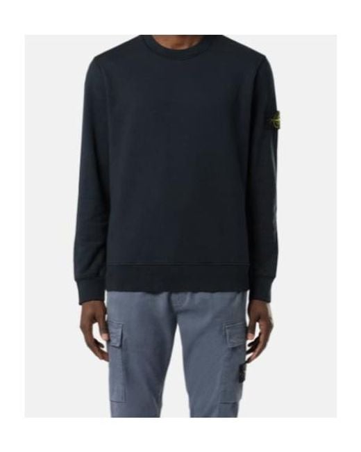 Stone Island Blue Regular-Fit Crewneck Sweatshirt With Raglan Sleeves for men