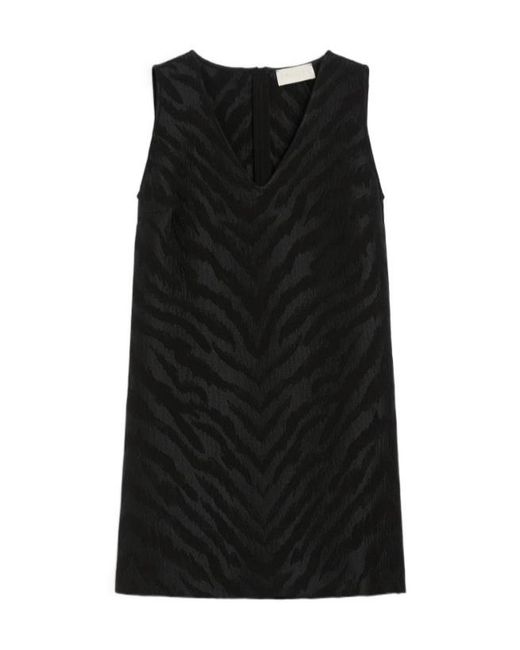 iBlues Black Animal-Print Dress