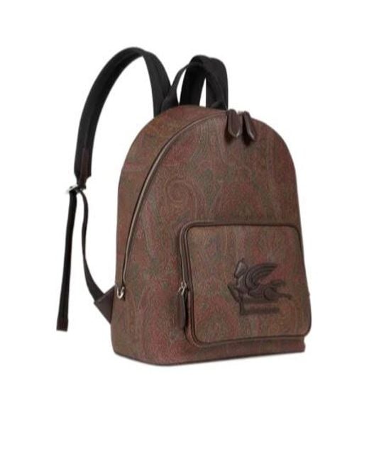 Etro Brown Essential Paisley Backpack for men