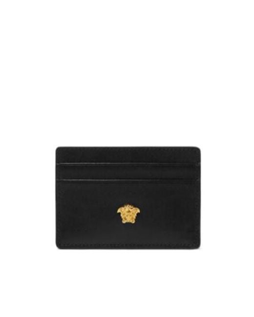 Versace Black La Medusa Card Holder for men