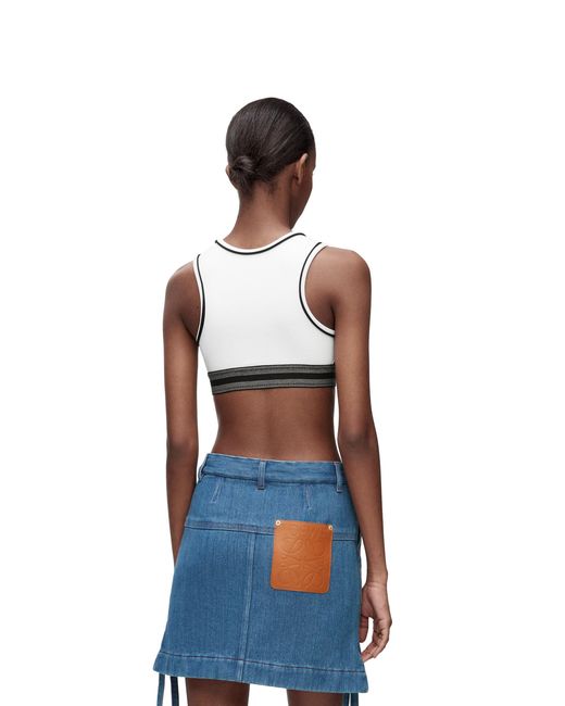 Loewe White Cropped Tank Top