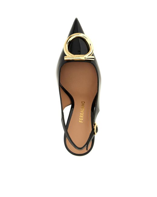 Ferragamo Metallic 'Sara' Slingback