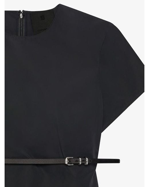 Givenchy Black Voyou Short-Sleeved Midi Dress