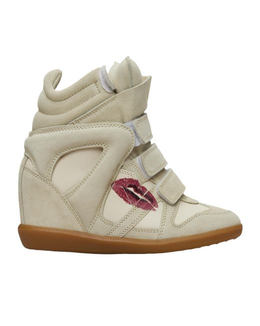 Isabel Marant Natural Bekett High-Top Sneakers