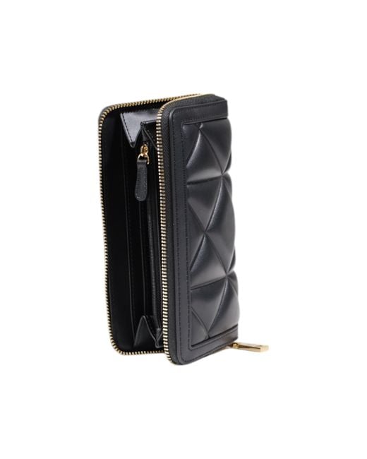 Moschino Black Zip-Around Wallet