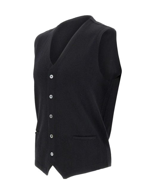 Gran Sasso Blue Button-Up Vest for men