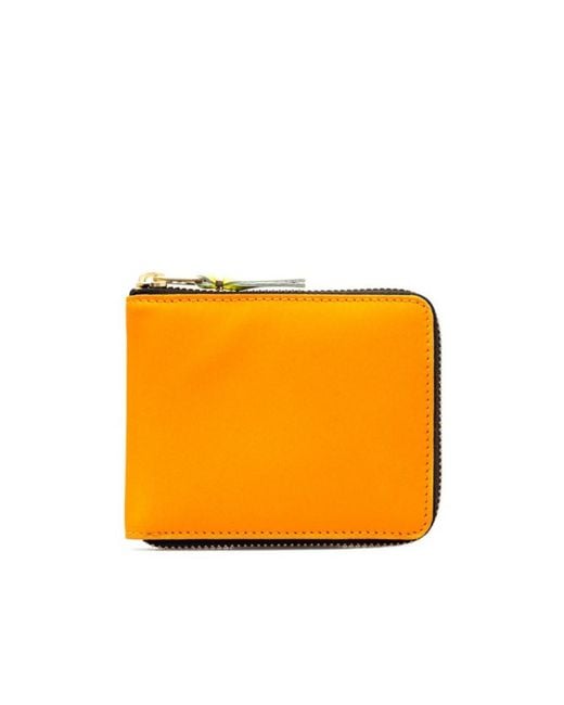 COMME DES GARÇONS PLAY Orange Logo Zipper Wallet for men