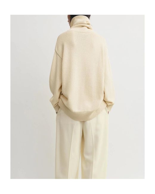 Totême Natural Longline Turtleneck Ecru