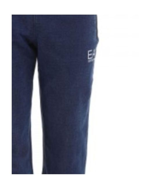 EA7 Blue Logo Sweatpants for men