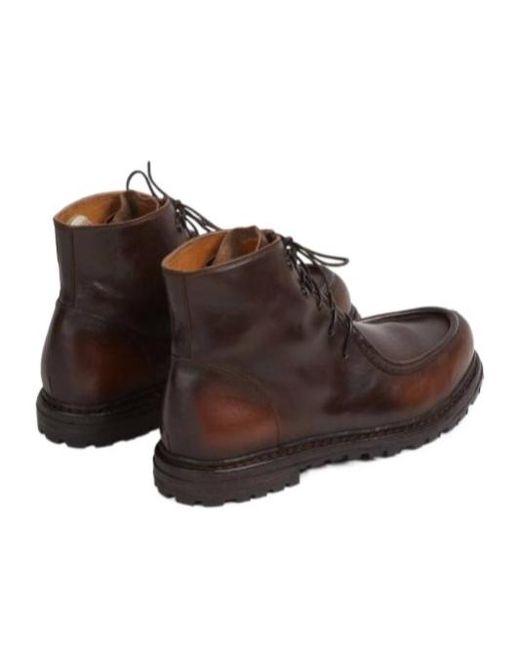 Officine Creative Brown Volcov Lace Up Boots for men