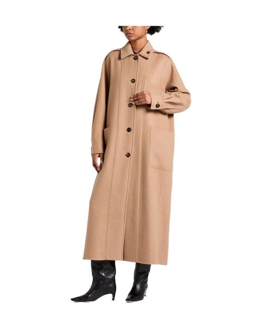 Max Mara Natural Solid Color Coats