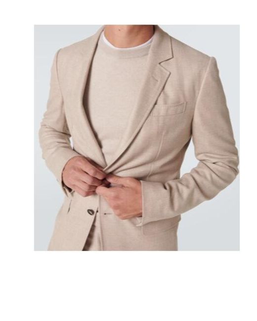 Gabriela Hearst Natural Irving Wool And Cashmere Flannel Suit Jacket for men