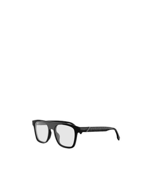 Fendi Metallic Eyewear Square Frame Glasses