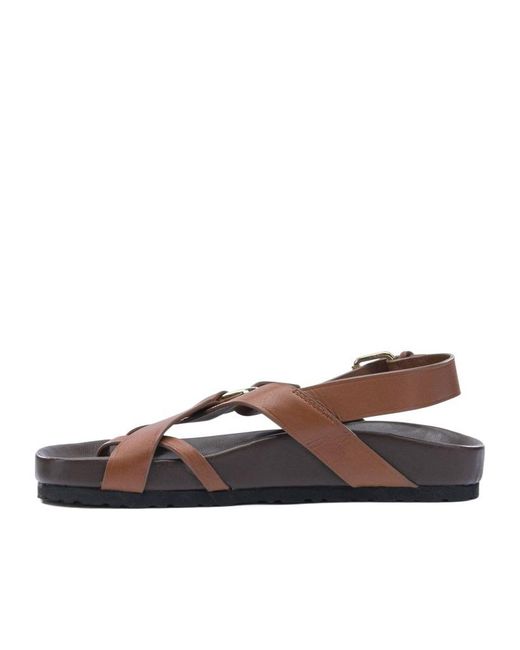 Soeur Brown Mexico Buckle Sandals