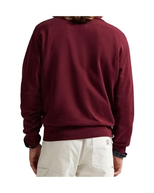 Polo Ralph Lauren Red Long-Sleeve Polo Shirt for men