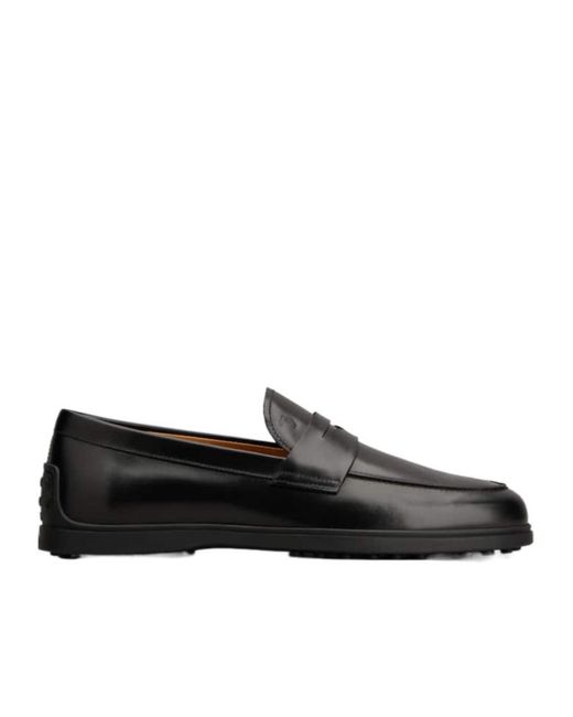 Tod's Black Slip On Loafers for men