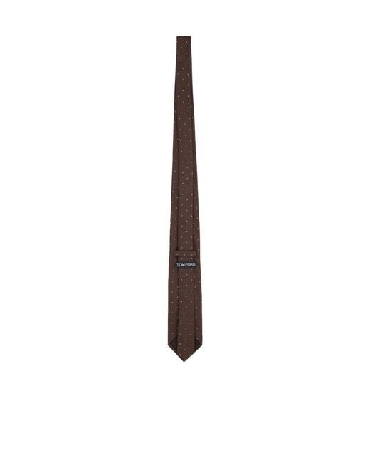 Tom Ford White Polka-Dot Tie for men