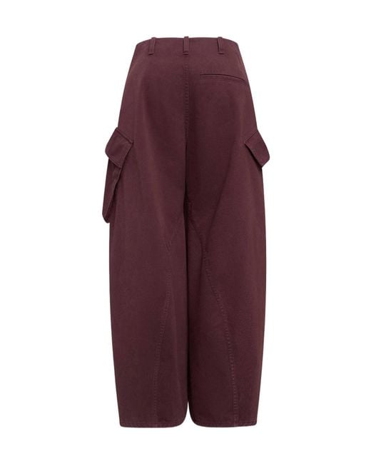 Alaïa Purple Cargo Pocket Trousers