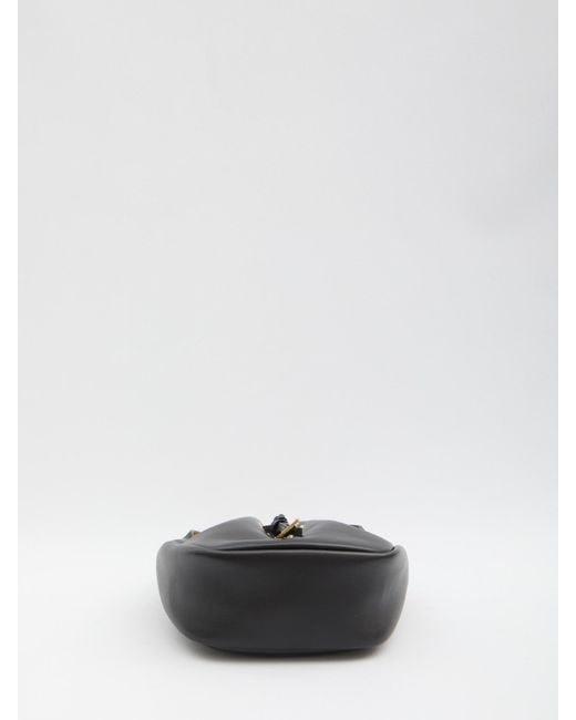 Saint Laurent Black Cassandre Drawstring Leather Shoulder Bag