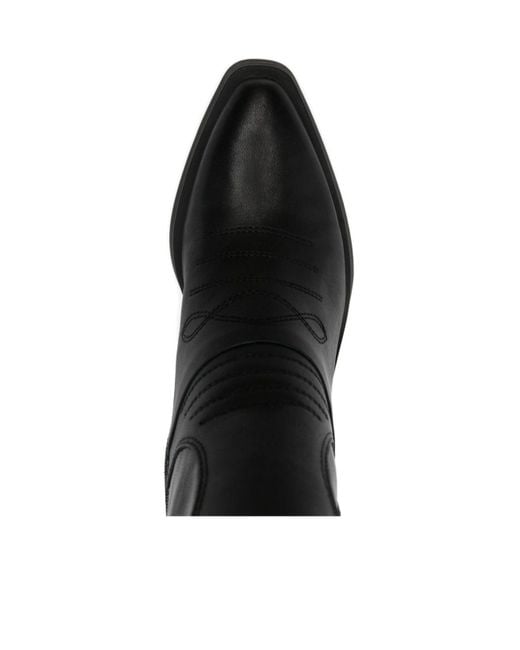Ash Black Round-Toed Ankle Boots
