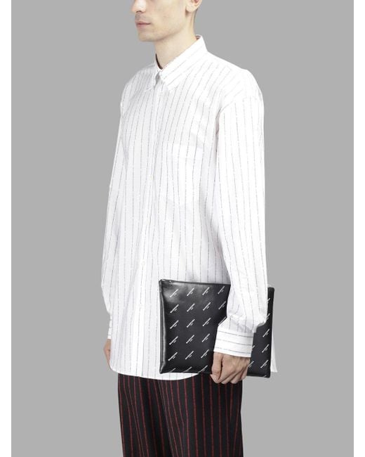 Balenciaga Black Logo Pattern Handbag