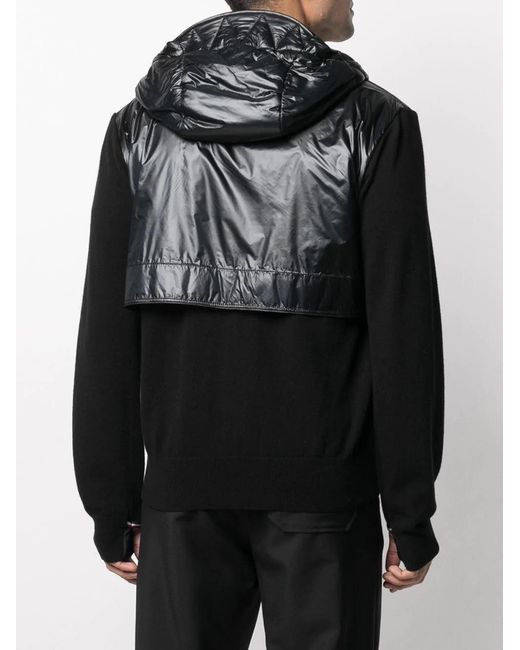 Moncler Black Hooded Plaid Jacket for men