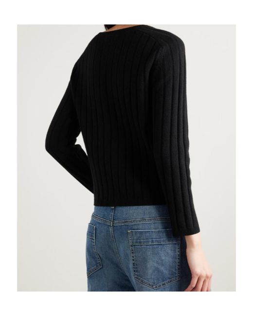 Nili Lotan Black Alise Ribbed Sweater