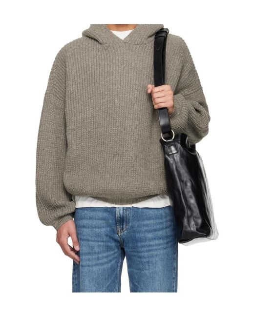 Fear Of God Green Ribbed Hoodie for men