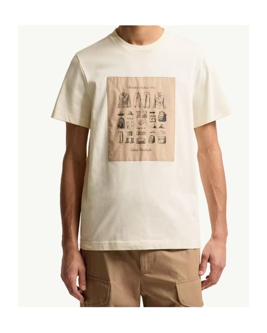 Moncler Natural Safari Wardrobe Printed Crewneck T-Shirt for men