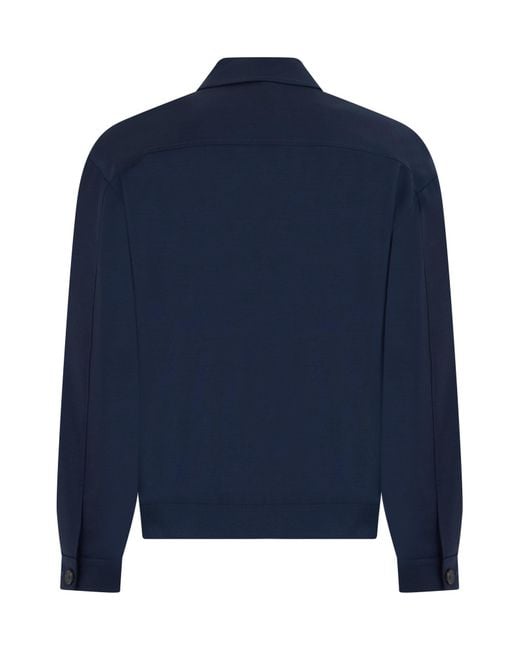 Miu Miu Blue Logo-Detailed Zipped Jacket