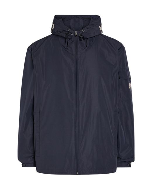 Moncler Blue Hooded Zip Jacket for men