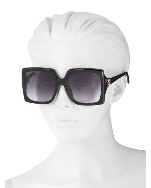 Gucci White Eyewear Square Frame Sunglasses