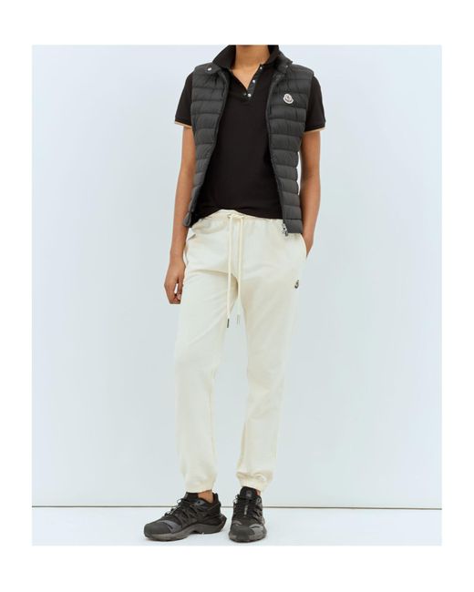 Moncler Black Logo Patch Short-Sleeved Polo Shirt