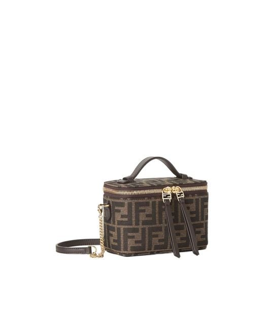 Fendi White Ff Jacquard Mini Crossbody Bag