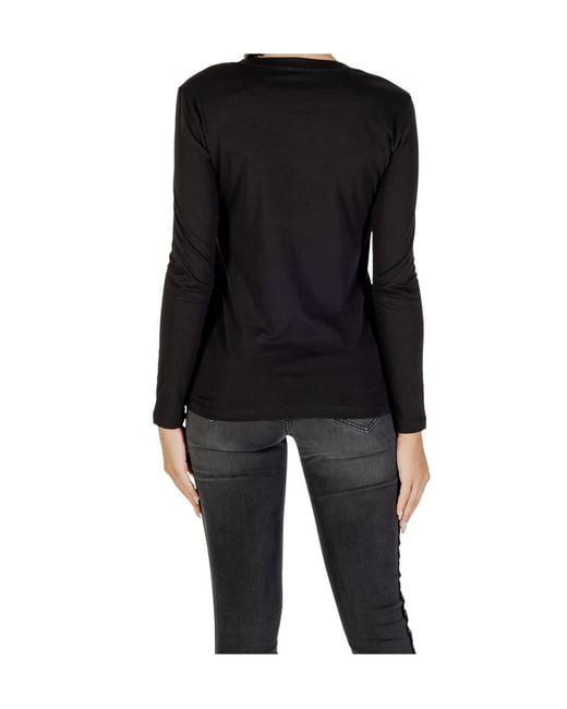 ARMANI EXCHANGE Black Round-Neck T-Shirt