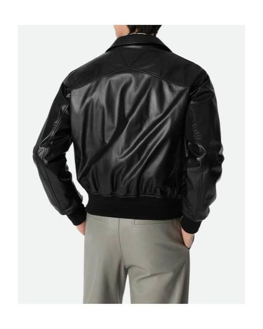 Bottega Veneta Black Leather Jacket for men