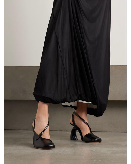 Dries Van Noten Black Open-Toe High-Heeled Sandals
