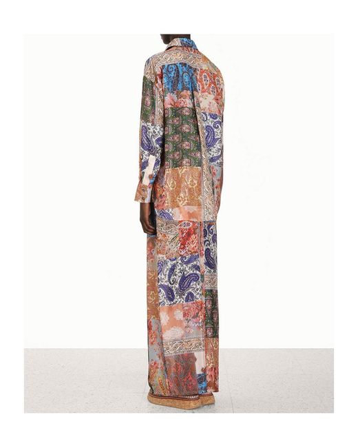 Zimmermann White Devi Graphic Print Buttoned Shirt
