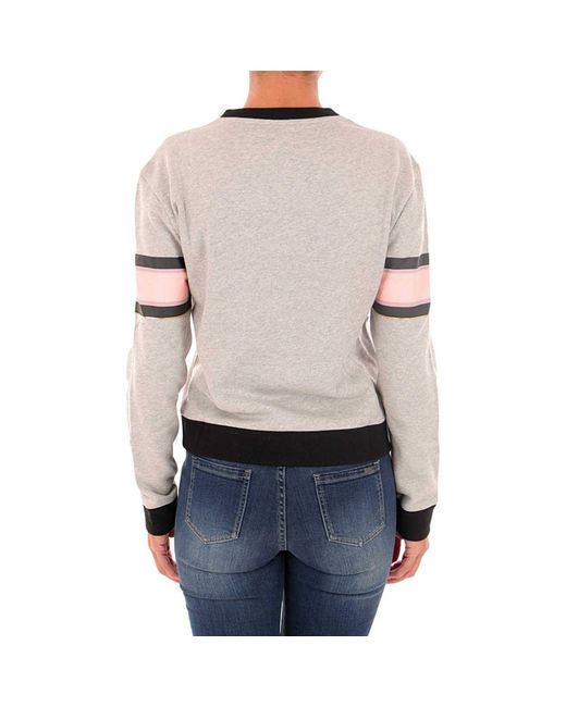 Emporio Armani White Round-Necked Logo Sweater