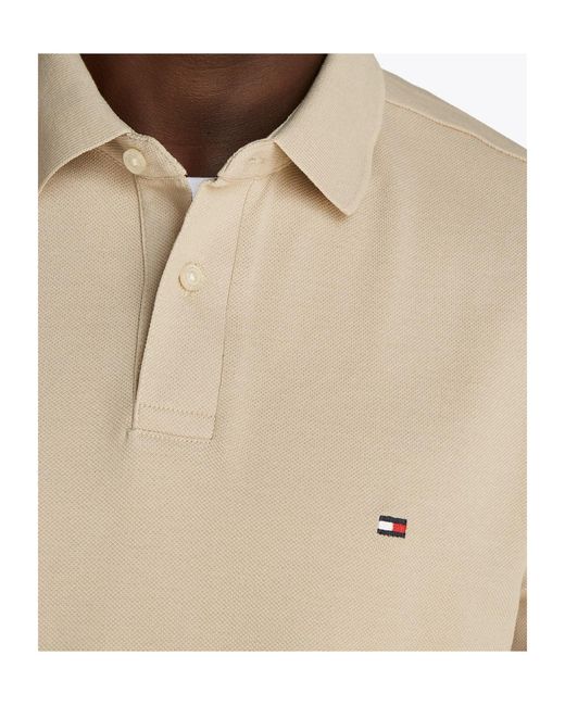 Tommy Hilfiger Natural Logo Short Sleeve Polo Shirt for men