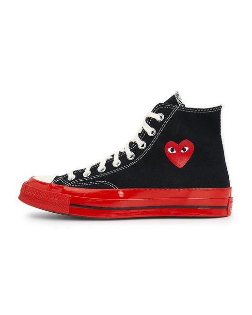 Comme des Garçons Red Round Toe Sneakers for men